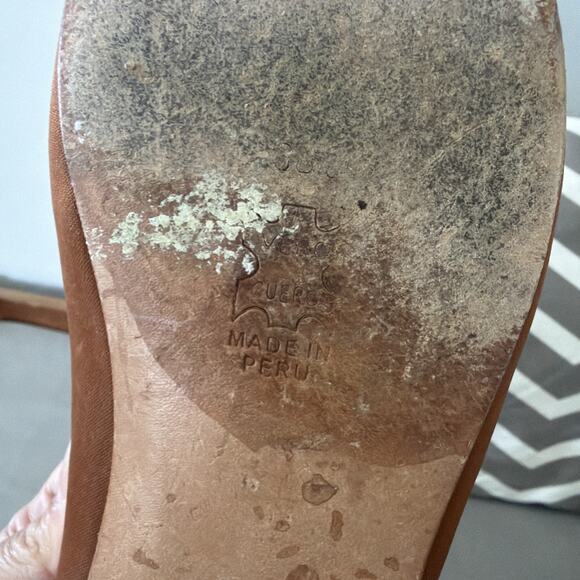 Caron Callahan Woman’s Cognac Brown Ellie Mary Jane Shoe Size 38.5 Made In Peru - Picture 6 of 11